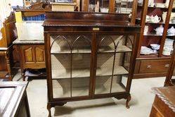 Early C20th English Mahogany Display Cabinet