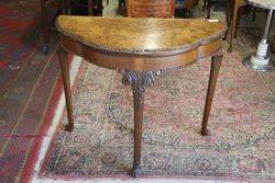 Early C20th Burr Walnut Games Table. #