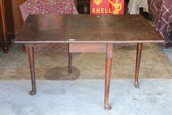 Antique C18th Drop Leaf Pad-foot Table. #