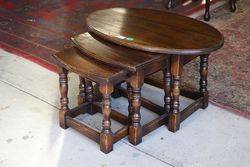 Antique Nest Of 3 Coffee Table 