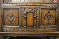 Antique English Carved Oak Coffer