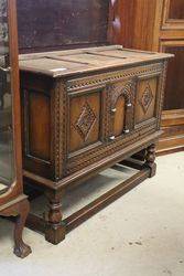 Antique English Carved Oak Coffer