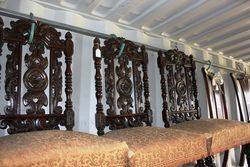 Set Of 6 19th Century Baronial Carved chairs 