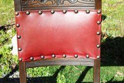 Set Of 6 Leather Backed Chairs