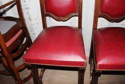 Set Of 6 Leather Backed Chairs