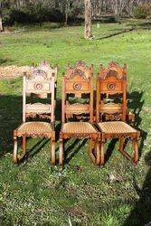 Set Of 6 Quality French Oak dining Chairs C1900