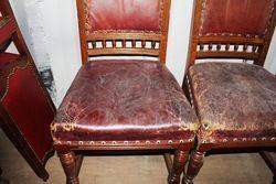 Set Of 7 Leather Back chairs