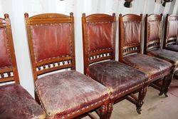 Set Of 7 Leather Back chairs