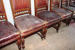 Set Of 7 Leather Back chairs