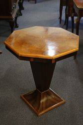 Art Deco Octagonal Hall Table On Square Foot