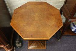 Art Deco Octagonal Hall Table On Square Foot