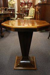 Art Deco Octagonal Hall Table On Square Foot