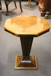 Art Deco Octagonal Hall Table On Square Foot