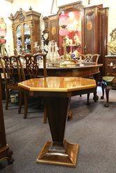 Art Deco Octagonal Hall Table On Square Foot