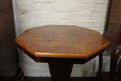 Art Deco Octagonal Hall Table On Square Foot