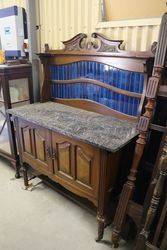 Marble Top Washstand with Blue Tiles inserts