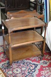 Waring + Gillow of Liverpool 3 Tier Walnut Tea Trolley 