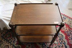 Waring + Gillow of Liverpool 3 Tier Walnut Tea Trolley 