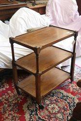 Waring + Gillow of Liverpool 3 Tier Walnut Tea Trolley 