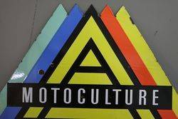 Motoculture Renault Service Enamel Sign 