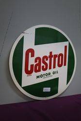 Round Castrol Z Motor Oil Aluminium Advertising Sign 