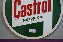 Round Castrol Z Motor Oil Aluminium Advertising Sign 