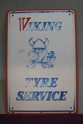 Viking Tyre Service Aluminium Advertising Sign  #