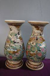 Fine Pair Of Late 19th Century Japanese Pottery Vases 