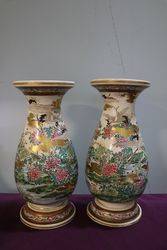 Fine Pair Of Late 19th Century Japanese Pottery Vases 