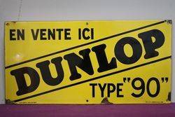 Dunlop Tyre Enamel Advertising Sign #