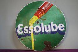 Essolube Double Sided Enamel Advertising Sign 