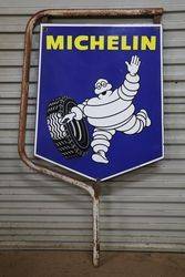 Michelin Tyre Double Sided Metal Mounted Advertising Sign 