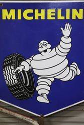 Michelin Tyre Double Sided Metal Mounted Advertising Sign 