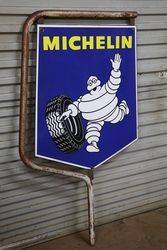 Michelin Tyre Double Sided Metal Mounted Advertising Sign 