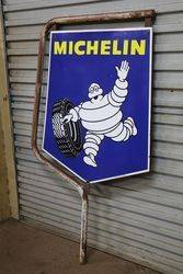 Michelin Tyre Double Sided Metal Mounted Advertising Sign 