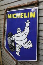 Michelin Tyre Double Sided Metal Mounted Advertising Sign 