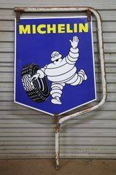 Michelin Tyre Double Sided Metal Mounted Advertising Sign 