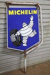 Michelin Tyre Double Sided Metal Mounted Advertising Sign 