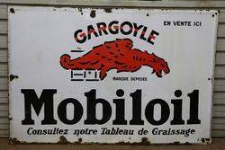 Mobiloil Gargoyle Enamel Sign