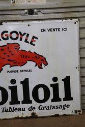 Mobiloil Gargoyle Enamel Sign