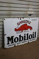 Mobiloil Gargoyle Enamel Sign