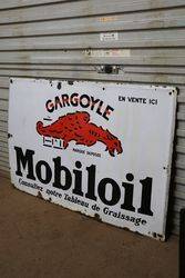 Mobiloil Gargoyle Enamel Sign