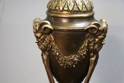 Quality Pair Of Antique Bronze Urns 