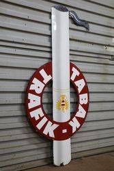 TabakTrafik Cigarette Shape Enamel Advertising Sign 