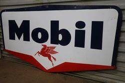 Mobil Double Sided Enamel Advertising Sign 