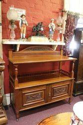 Antique Walnut 2 Door Dumb Waiter. #