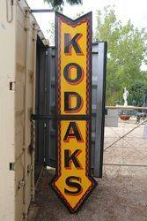 Large Kodaks Enamel Wall Mounted Sign 