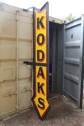 Large Kodaks Enamel Wall Mounted Sign 