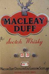  Macleay Duff Scotch Whisky Shop Advertising Sign