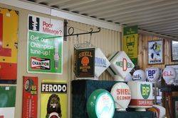 Shell Motor Oil Can Shaped  Hanging Enamel Advertising Sign 